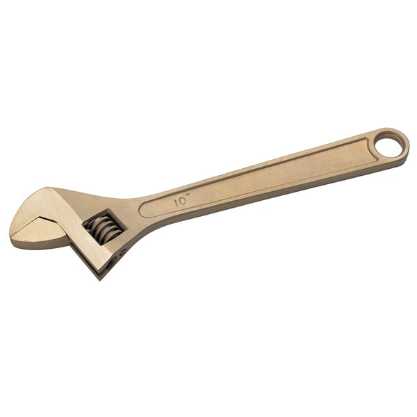 Non Sparking Adjustable Wrench, 8in/200mm, Beryllium Copper