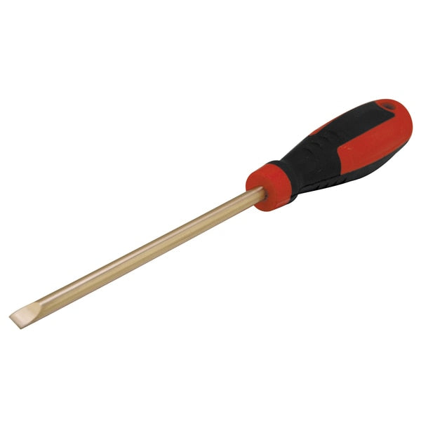 Non Sparking Flat Screwdriver, 6x100mm (1/4x4in), Beryllium Copper