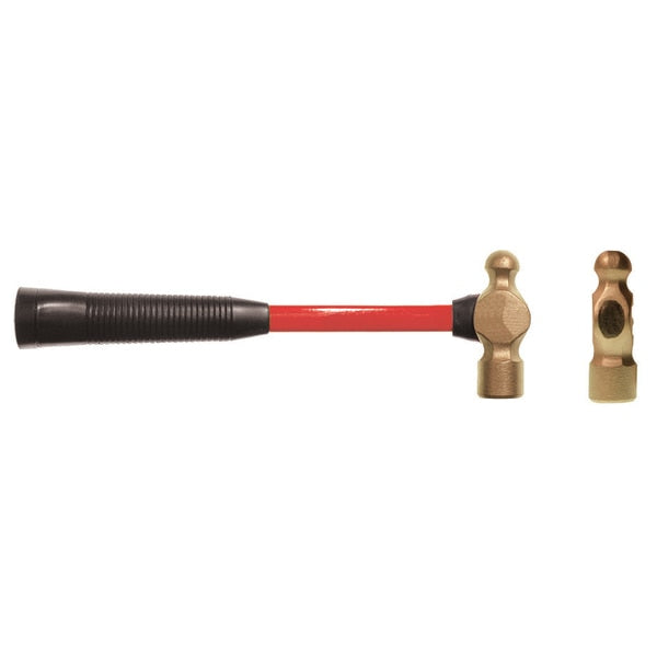 Non Sparking Hammer, Ball Peen, 1 lb, Beryllium Copper