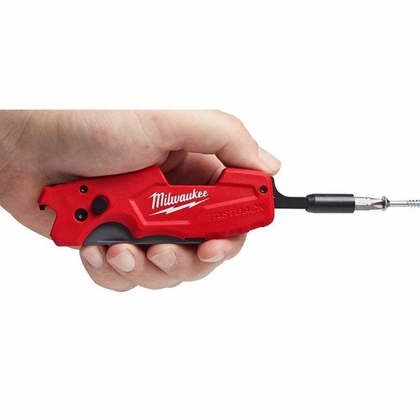 Folding Utility Knife, Manual Retraction, Straight, Wire Stripping, Bit Holding, Bottle Opening