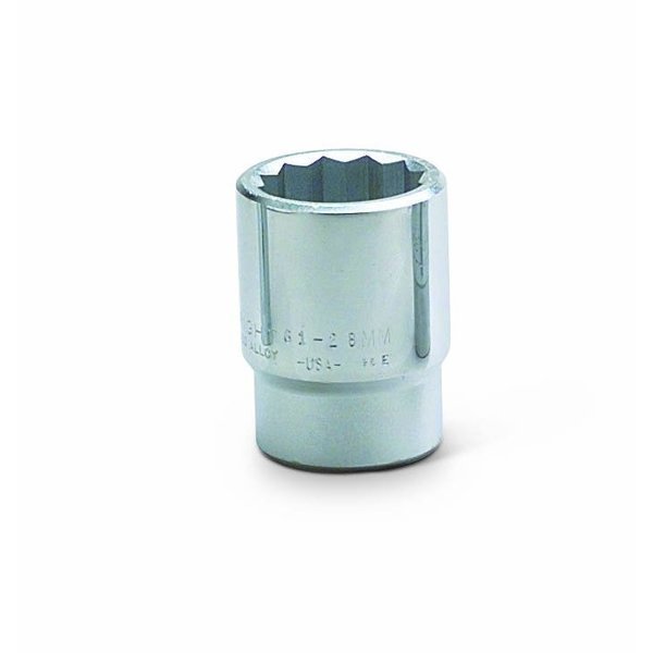 3/4 in Drive, 20mm 12 pt Metric Socket, 12 Points