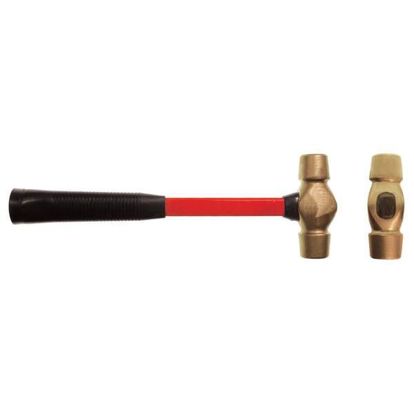 Non Sparking Hammer, Double Face, 0.25 lb, Aluminum Bronze
