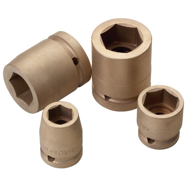 Non Sparking Deep Impact Socket, 2in-3/4in Drive, Beryllium Copper
