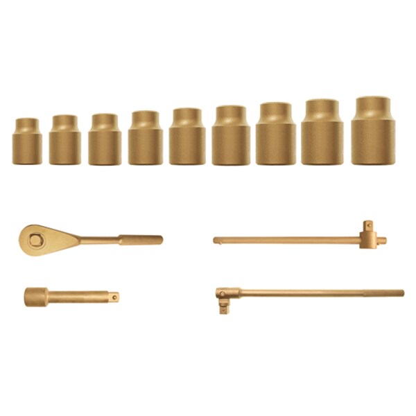 Non Sparking Kit, 3/4in Drive Socket 16pc set