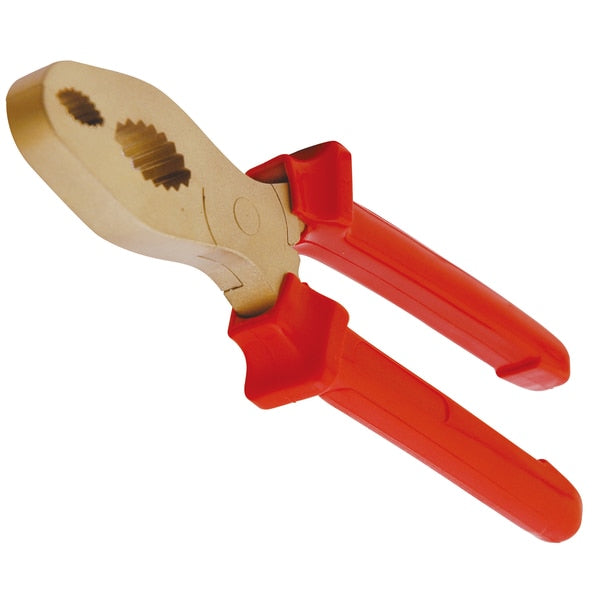 Non Sparking Plier, Pipe, 200mm (8in), Aluminum Bronze