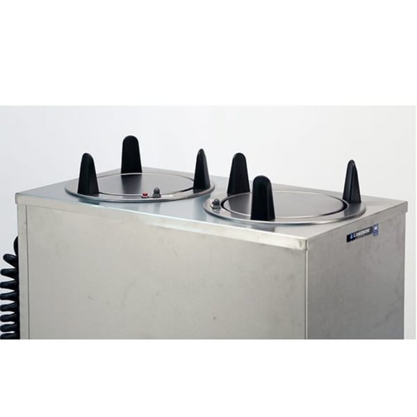 Regular Heated 2 Stack Plate Dispenser Cabinet; 10-1/4