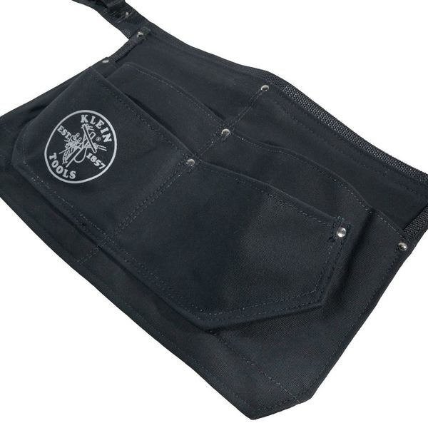 Black Canvas Tool Belt, M/L, 6 Pockets