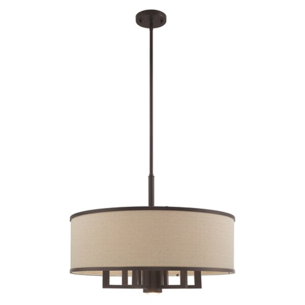 Park Ridge 7 Light Bronze Pendant Chande