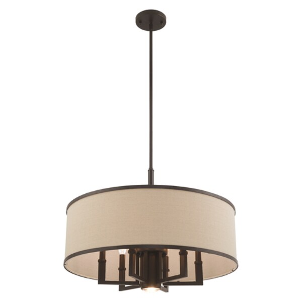 Park Ridge 7 Light Bronze Pendant Chande