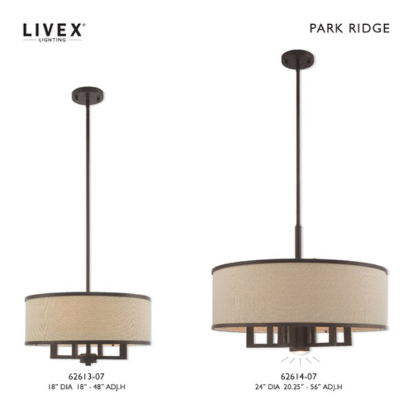 Park Ridge 7 Light Bronze Pendant Chande