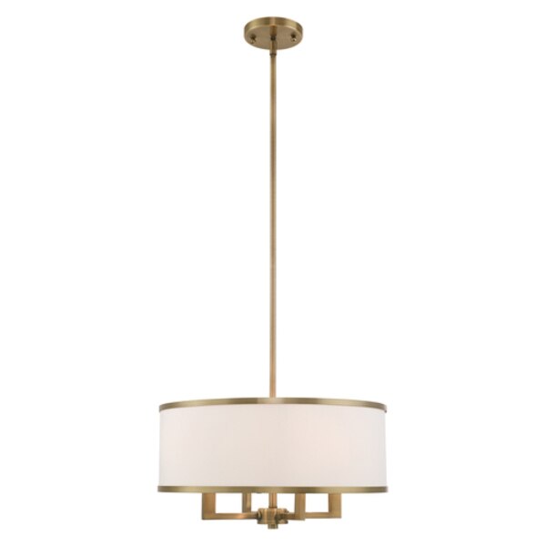Park Ridge 4 Light Antique Brass Pendant Chandelier