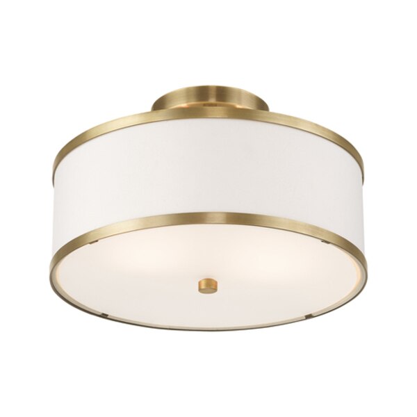 Park Ridge 2 Light Antique Brass Ceiling