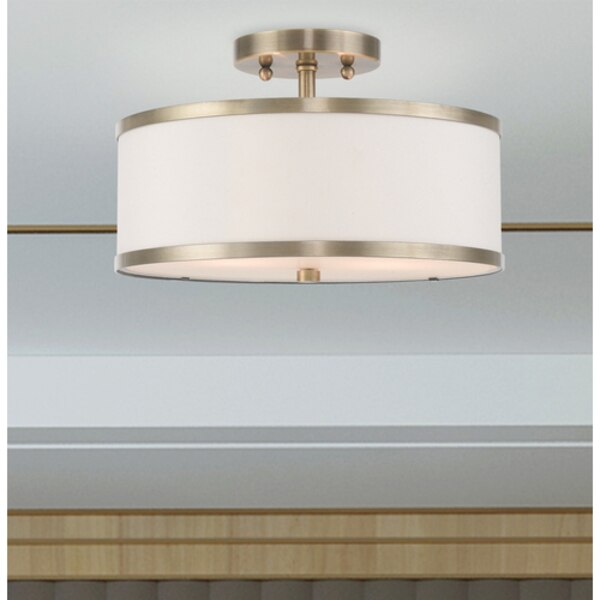 Park Ridge 2 Light Antique Brass Ceiling