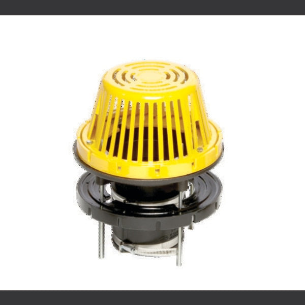 Cast Iron Roof Drain With Aluminum Dome, Fits 3