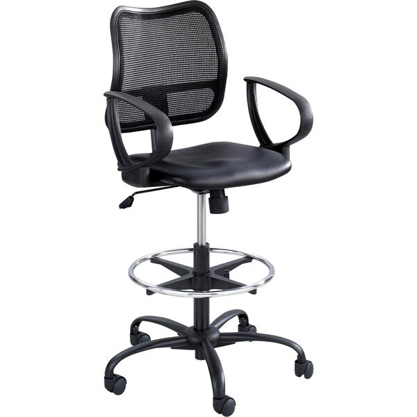 Desk Chair, Mesh, Loop Arms, Black
