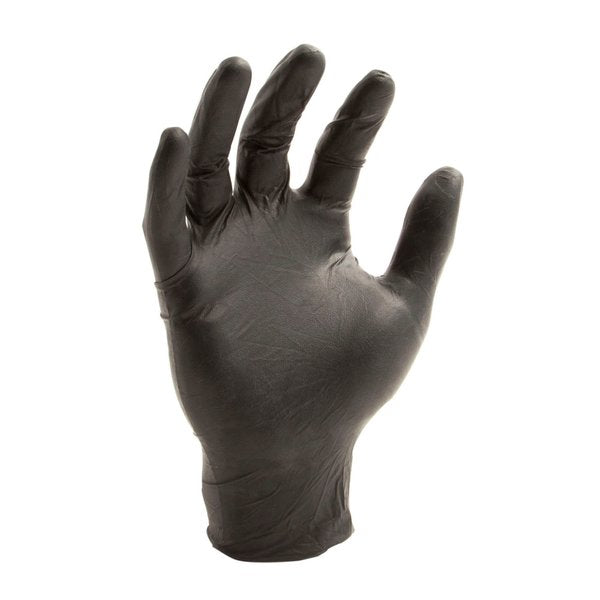 Disposable Gloves, Nitrile, Powder Free, Black, 2XL, 100 PK