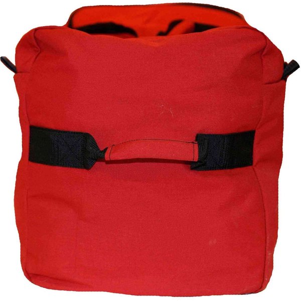 Wheeled Gear Bag, 1000D Nylon, Double Coated, Red, 16 in Height