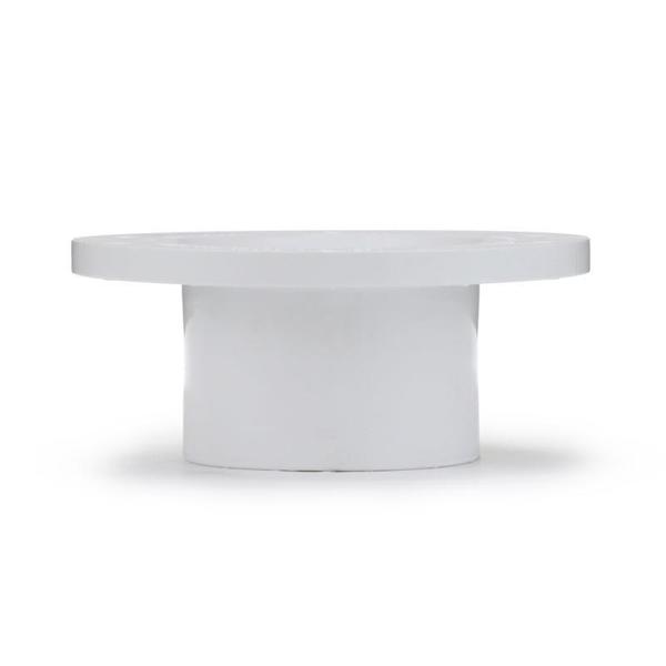 Long Pattern, Level Flange, Cap PVC, 3-4