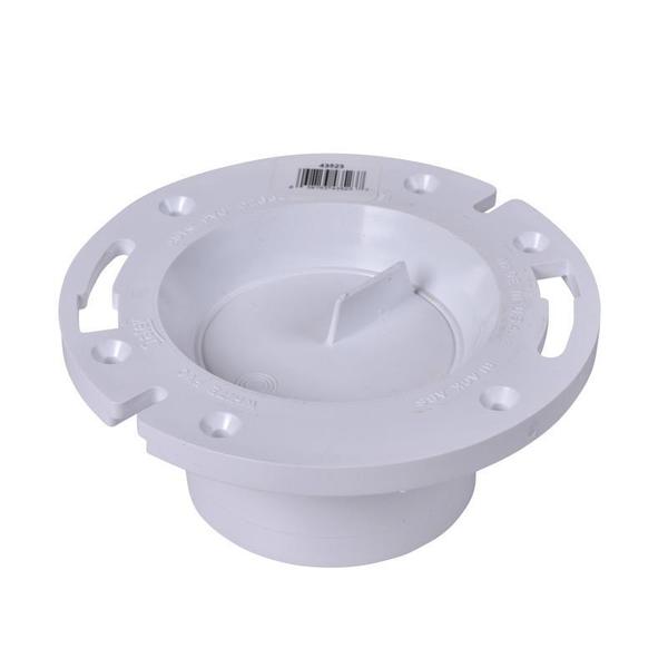 Long Pattern, Level Flange, Cap PVC, 3-4