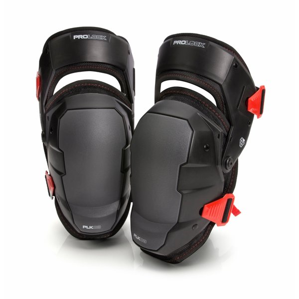 Impact-Absorbing Gel Knee Pads, With Thigh Stabilization, Adjustable, Black, 1 Pair