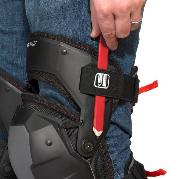 Impact-Absorbing Gel Knee Pads, With Thigh Stabilization, Adjustable, Black, 1 Pair