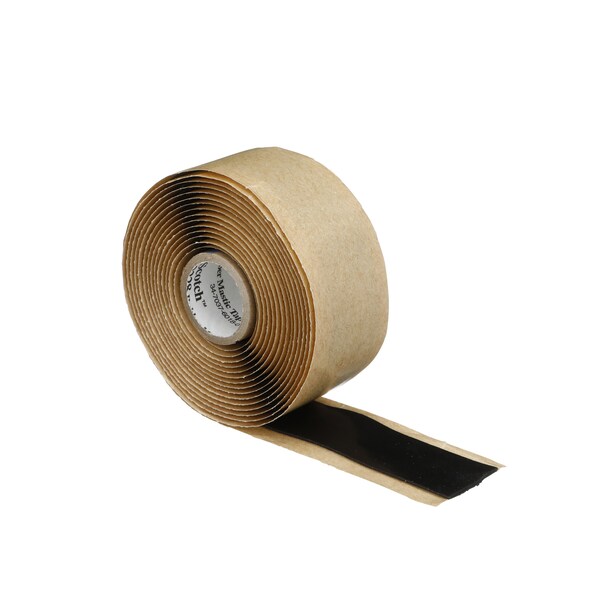 Rubber Mastic Electrical Tape, 2228, Scotch, 1 in W x 10 ft L, 65 mil Thick, Black, 1 Pack