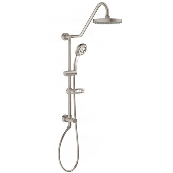 Shower System, Brushed Nickel, Wall
