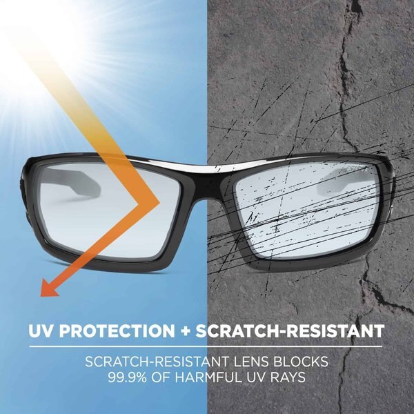 Safety Glasses, Traditional I/O PC Decenter Lens, Scratch-Resistant