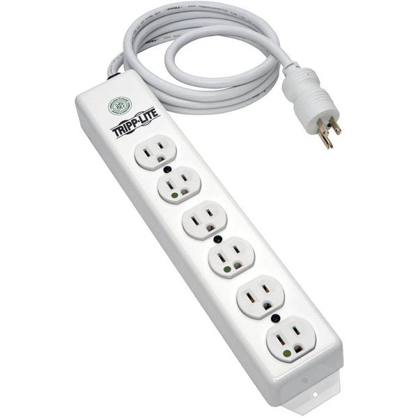 Outlet Strip, 15A, 6 Outlet, 1.5 ft., White