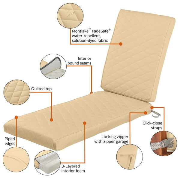 Montlake Quilted Patio Cushion, Chamomile, 72