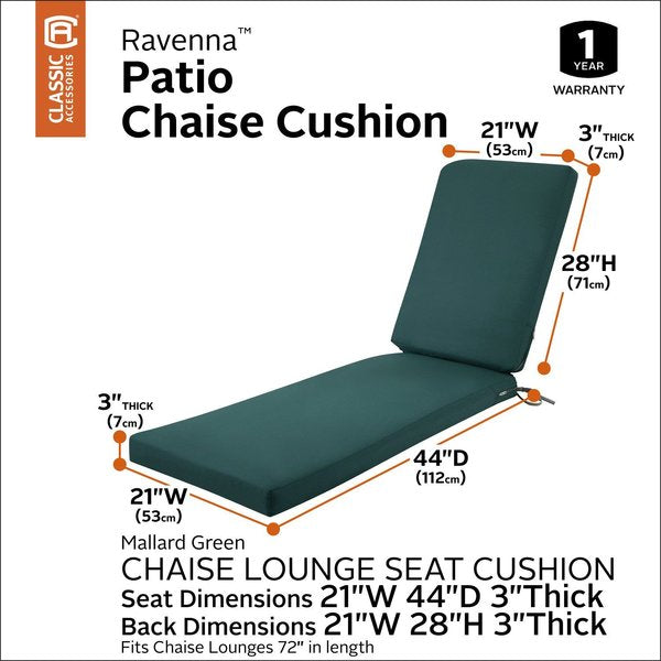 Ravenna Chaise Cushion, Mallard Green, 72