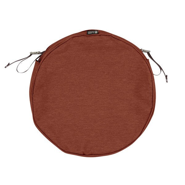 Round Dining Seat Cushion, Heather Henna, 15