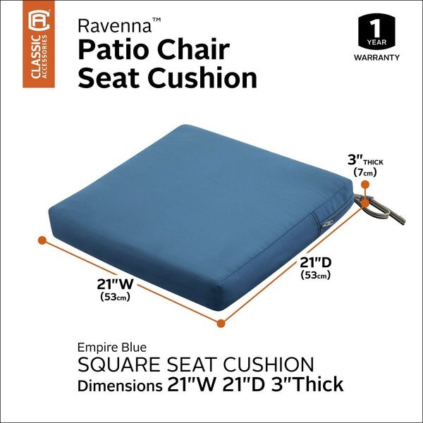 Ravenna Seat Cushion, Empire Blue, 21