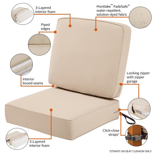 Montlake Antique Beige Cushion Set, 23
