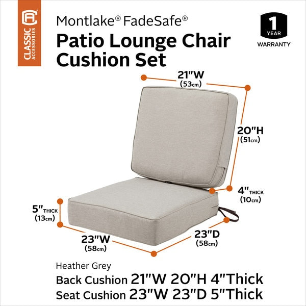 Montlake Heather Grey Cushion Set, Heather Grey, 23