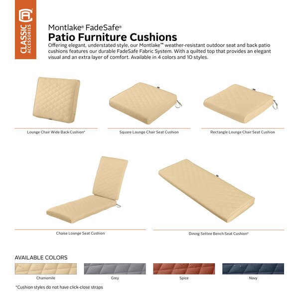 Montlake Quilted Patio Cushion, Chamomile, 25
