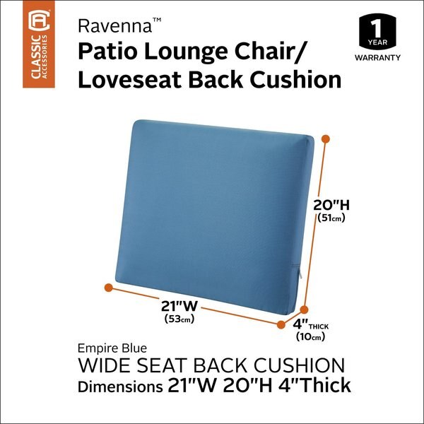 Ravenna Back Cushion, Empire Blue, 21