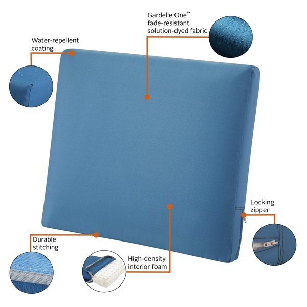 Ravenna Back Cushion, Empire Blue, 21