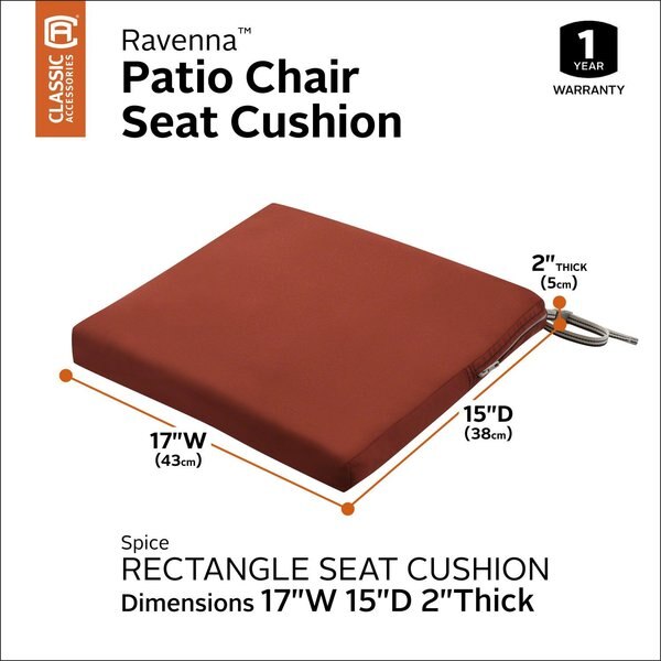 Ravenna Seat Cushion, Spice, 17