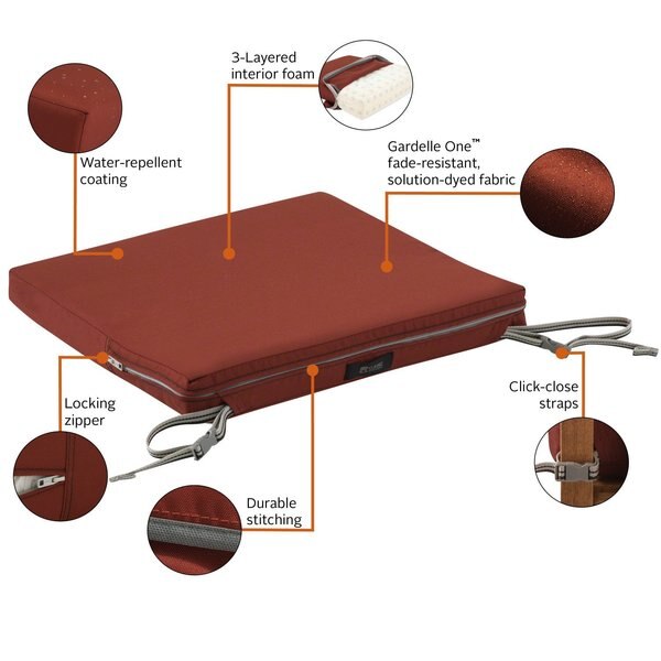 Ravenna Seat Cushion, Spice, 17