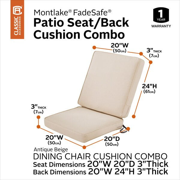 Montlake FadeSafe Patio Chair Cushion, 3