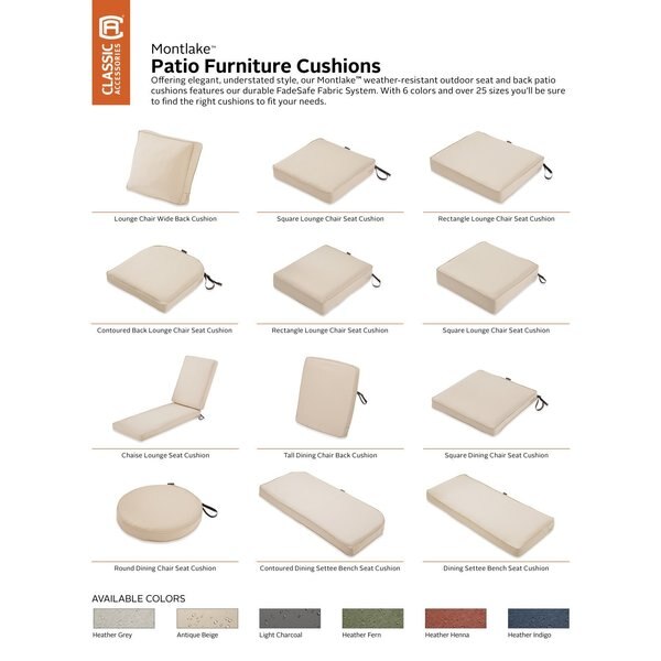 Montlake FadeSafe Patio Chair Cushion, 3