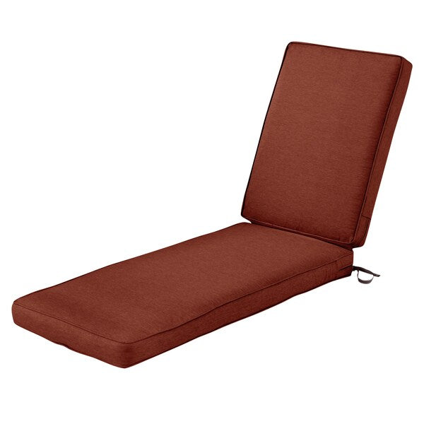 Montlake FadeSafe Patio Chaise Lounge Cushion, Heather Henna