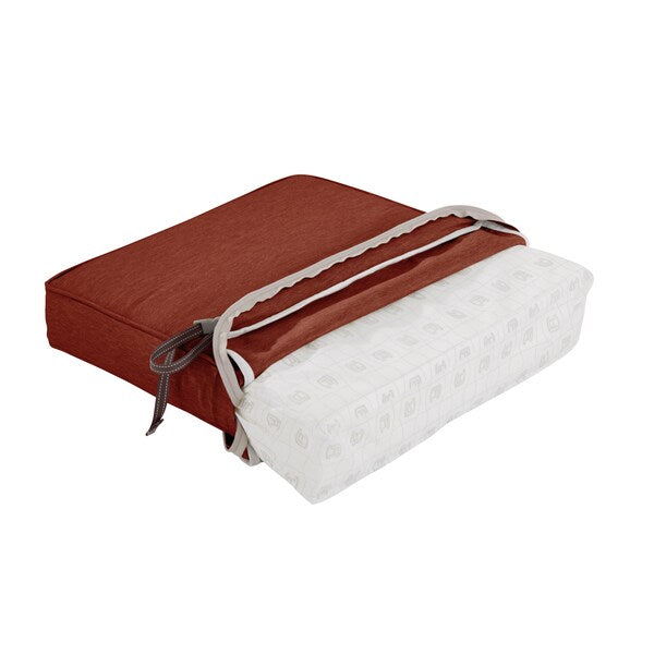 Montlake FadeSafe Patio Chaise Lounge Cushion, Heather Henna