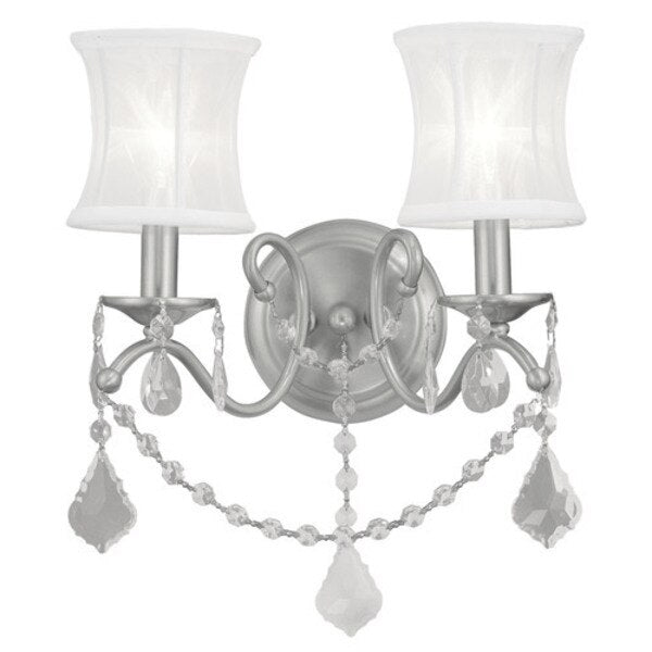 Newcastle 2 Light Brushed Nickel Wall Sconce