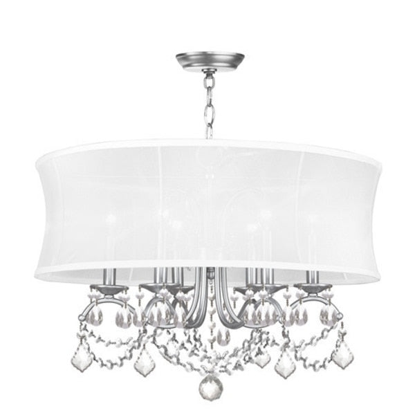 Newcastle 6 Light Brushed Nickel Chandelier