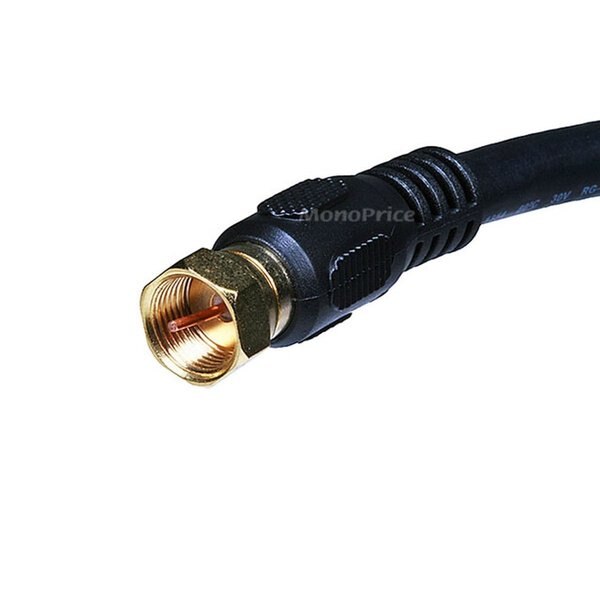 Coaxial Cable, RG-6, 10 ft., Black