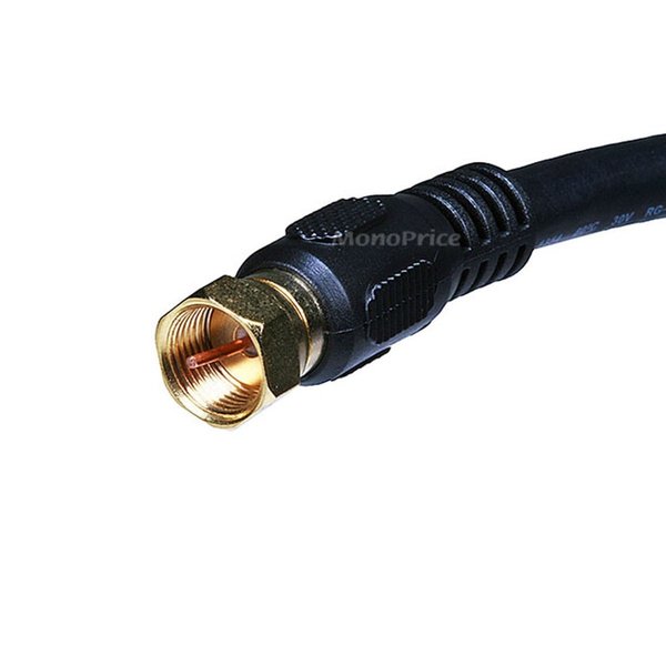 Coaxial Cable, RG-6, 15 ft., Black