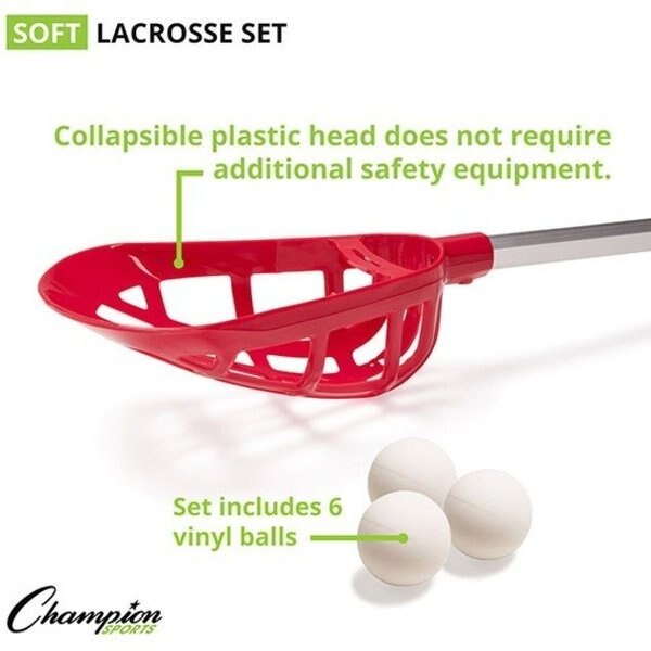 Soft Lacrosse Set, 12 Sticks, 6 Balls, PK18
