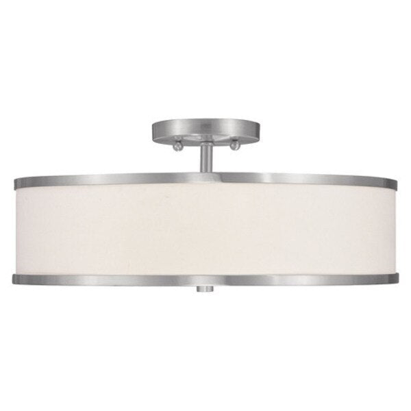 Park Ridge 3 Light Brushed Nickel Ceiling Mount